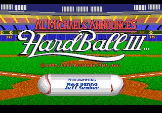 Al Michaels Announces HardBall III